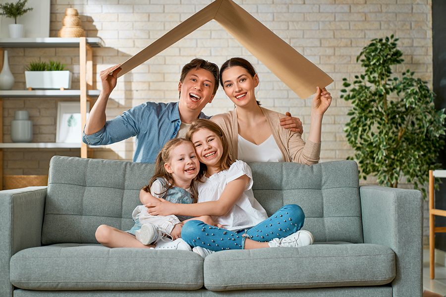 Concept of housing for young family.